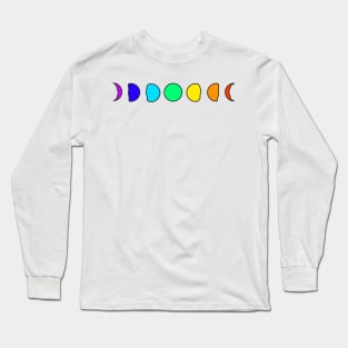 Rainbow Moon Phases Long Sleeve T-Shirt